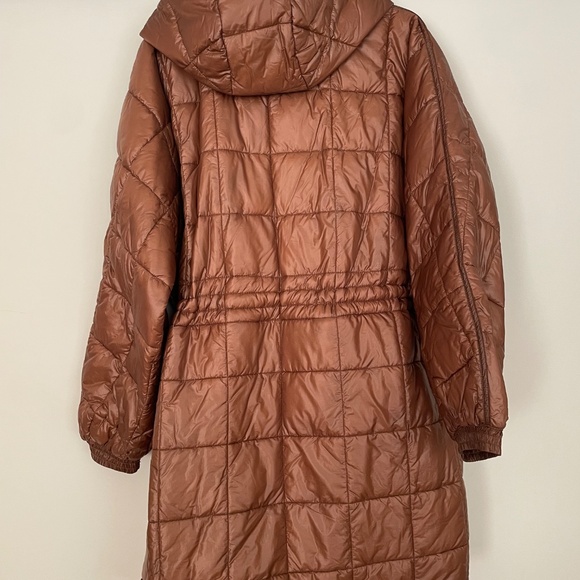 FREE PEOPLE Patricia Packable Poncho Puffer - Sz L Peruvian Walnut - Picture 2 of 3